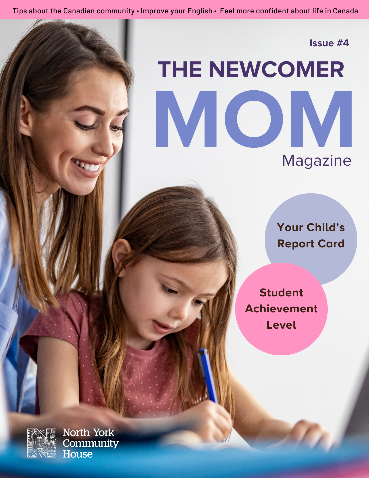 A parent and child are working on their homework in front of a laptop